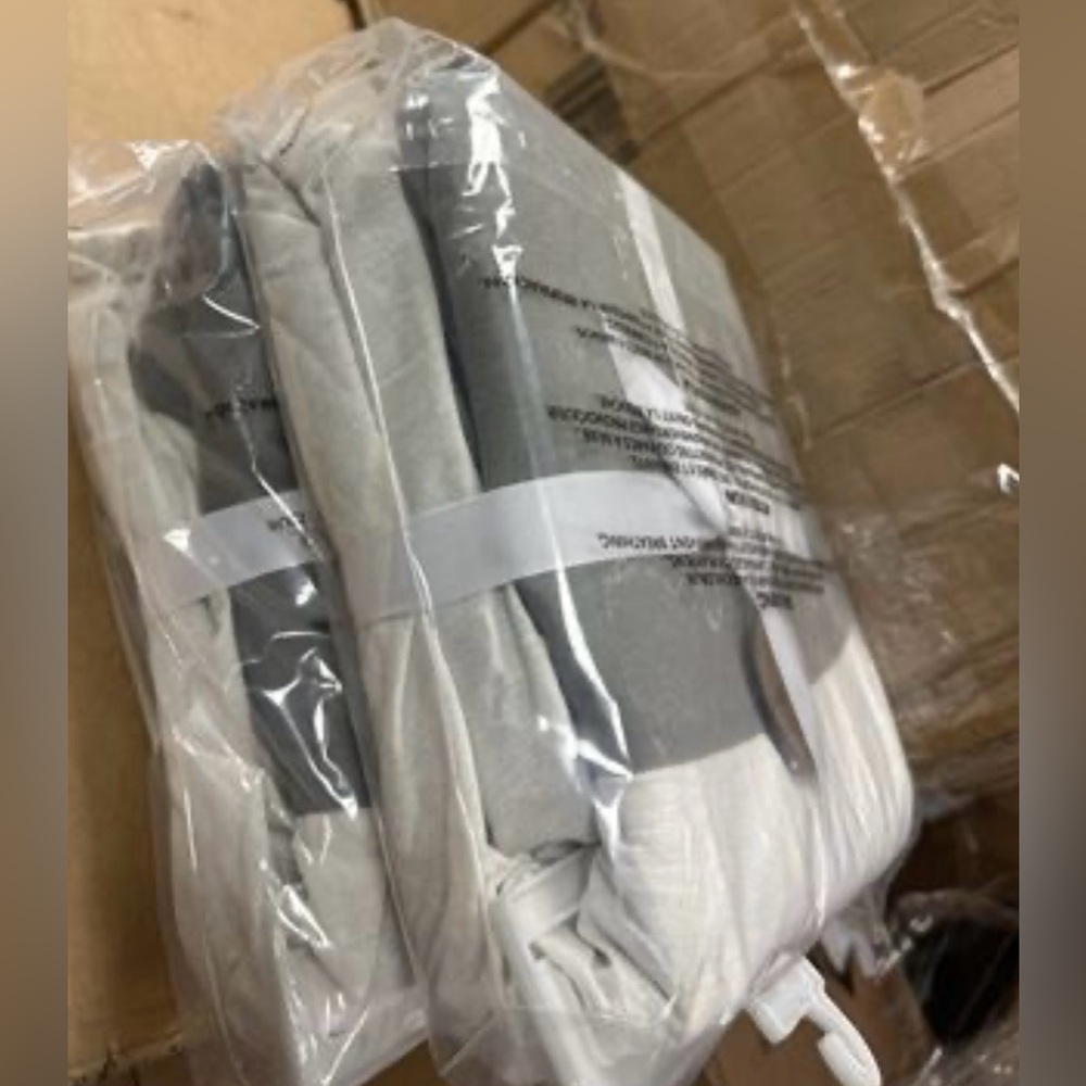 Lush Decor Linen Button 100 Percent Lined Blackout Window 2 Curtain Panels - Picture 7 of 7